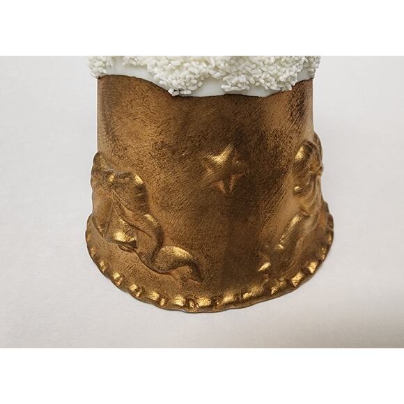 Vintage World Bazaars Inc. Holiday Collection Gold Suited Porcelain Santa Bell - Picture 5 of 10